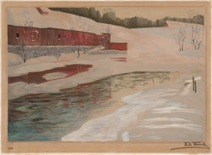 Lot 5531, Auction  123, Thaulow, Frits, Inntrykk fra sne (Schneeimpressionen aus Norwegen)