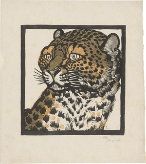 Lot 5601, Auction  123, Jungnickel, Ludwig Heinrich, Pantherkopf nach links