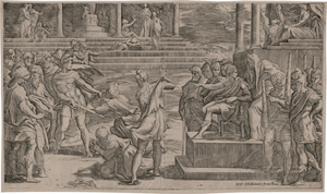 Lot 5684, Auction  123, Caraglio, Jacopo, Das Martyrium der hl. Paulus und Petrus