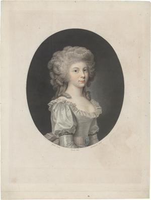 Lot 5699, Auction  123, Descourtis, Charles Melchior - Umkreis, Bildnis der Friederike-Louise-Wilhelmine von Preußen