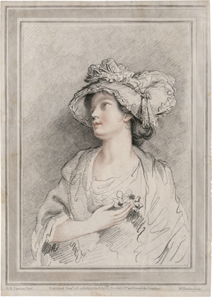 Lot 5721, Auction  123, Earlom, Richard, Bildnis einer jungen Dame mit elegantem Bonnet