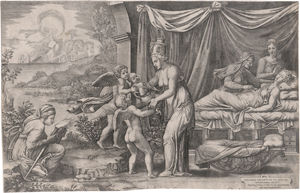 Lot 5738, Auction  123, Ghisi, Giorgio, Die Allegorie der Geburt