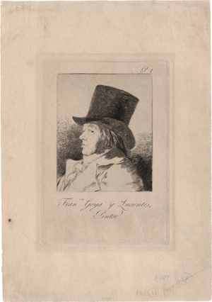 Los 5747 - Goya, Francisco de - Franco. Goya y Lucientes Pintor (Selbstbildnis) - 0 - thumb