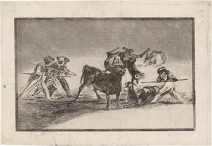 Los 5749 - Goya, Francisco de - Palenque de los moros hecho con burros  - 0 - thumb