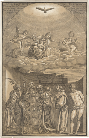 Lot 5783, Auction  123, Jackson, John Baptist, Maria in der Glorie mit sechs Heiligen