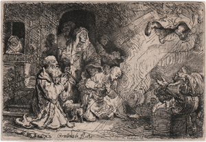 Lot 5836, Auction  123, Rembrandt Harmensz. van Rijn, Der Engel vor der Familie des Tobias verschwindend