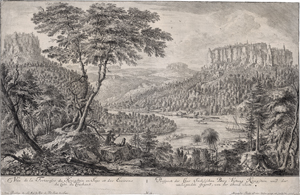 Los 5897 - Thiele, Johann Alexander - Prospect der Chur Sächsischen Berg=Festung Königstein ... von der Abend Seite - 0 - thumb