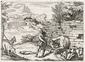 Los 5900 - Toeput, Lodewijk - zugeschrieben - Eine Voralpenlandschaft mit einer allegorischen Szene - 0 - thumb