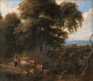 Los 6016 - Arthois, Jacques d' - Waldlandschaft mit Viehhirtin und ihrer Herde - 0 - thumb