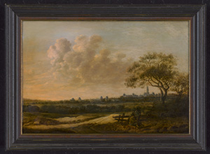 Los 6022 - Croos, Anthonie Jansz.van der - Weite Landschaft mit Blick auf eine Stadt im Abendlicht - 1 - thumb