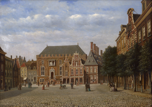 Los 6040 - Jongh, Oene Romkes de - Das Rathaus (Stadthuis) von Haarlem auf dem Grote Markt - 0 - thumb