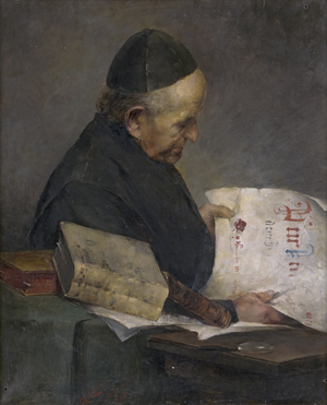 Lot 6078, Auction  123, Egger-Lienz, Albin, Bildnis eines Geistlichen am Studiertisch