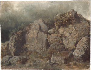Lot 6082, Auction  123, Piepenhagen, August Friedrich, Felsformation im böhmischen Gebirge