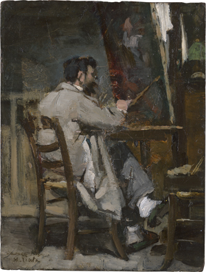Lot 6174, Auction  123, Berton, Armand, Porträt des Malers Lionel Royer (1852-1926) an seiner Staffelei.