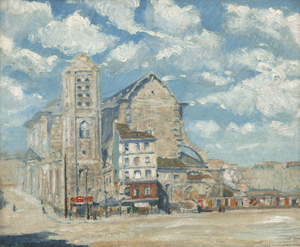 Lot 6176, Auction  123, Abel-Truchet, Louis, Straßenecke mit Kirchturm