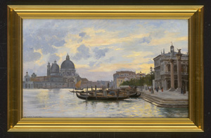 Los 6187 - Fischer, August - "Solnedgang Venedig": Blick auf den Canal Grande mit Santa Maria della Salute - 1 - thumb