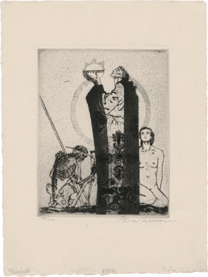 Lot 6384, Auction  123, Ritter, Karl, "Weisheit": Priester mit Leben und Tod