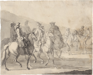 Los 6559 - Rugendas d. Ä., Georg Philipp - Kavaliere zu Pferd; Elegante Reitgesellschaft mit Dame - 0 - thumb