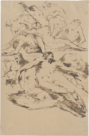 Los 6568 - Goya, Francisco de - Umkreis - Entwurf für eine Gruppe der Verdammten - 0 - thumb