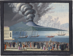 Lot 6596, Auction  123, Italienisch, 1794. "Eruzione di cenere accaduta nel monte Vesuvio"