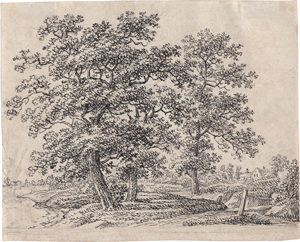 Lot 6608, Auction  123, Kolbe, Carl Wilhelm, Landschaft mit drei Eichen