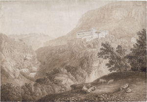 Lot 6618, Auction  123, Hackert, Jakob Philipp, Landschaft mit dem Blick auf das Tal von La Cava bei Vietri