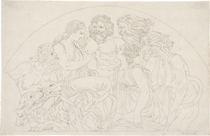 Lot 6631, Auction  123, Genelli, Bonaventura, Pandora umgeben von Zeus, Eris, dem Höllenhund Zerberos und weiteren mythologischen Figuren