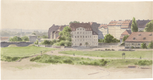 Los 6657 - Friedrich, Harald Otto Julius - Ansicht der Dresdner Neustadt mit Blick auf die Radebeuler Weinberge - 0 - thumb