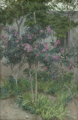 Lot 6718, Auction  123, Cellini, Giuseppe, Park mit blühendem Oleander und Mimosen