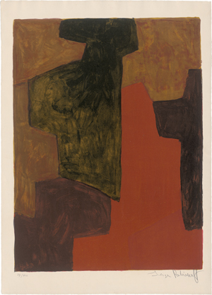 Lot 8154, Auction  123, Poliakoff, Serge, Composition orange et verte