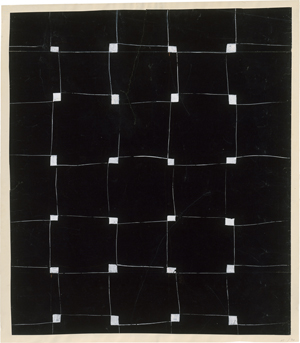 Lot 8324, Auction  123, Dufy, Raoul, Pour la Maison Bianchini-Férier à Lyon, Composition aux carrés blancs, fond noir