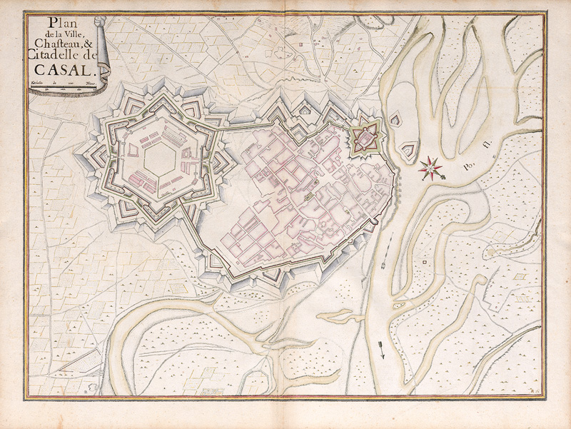 Lot 127, Auction  123, Plan de la Ville Chasteau, & Citadelle de Casal