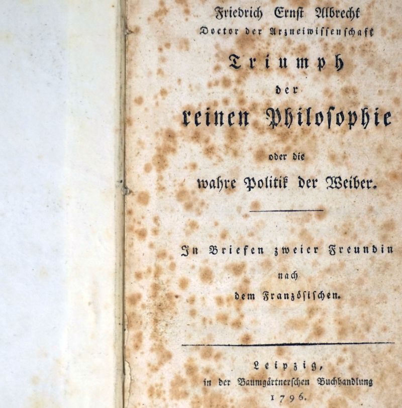 Lot 2002, Auction  123, Albrecht, Johann Friedrich Ernst, Triumph der reinen Philosophie