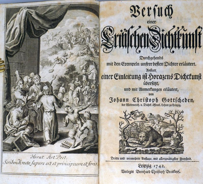 Lot 2065, Auction  123, Gottsched, Johann Christoph, Versuch einer Critischen Dichtkunst
