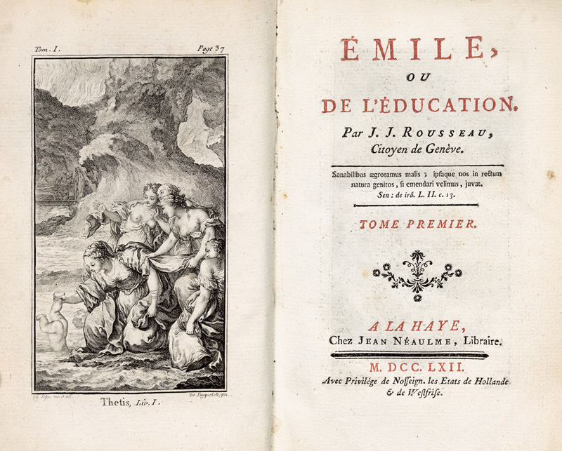 Lot 2123, Auction  123, Rousseau, Jean-Jacques, Émile, ou de l'éducation