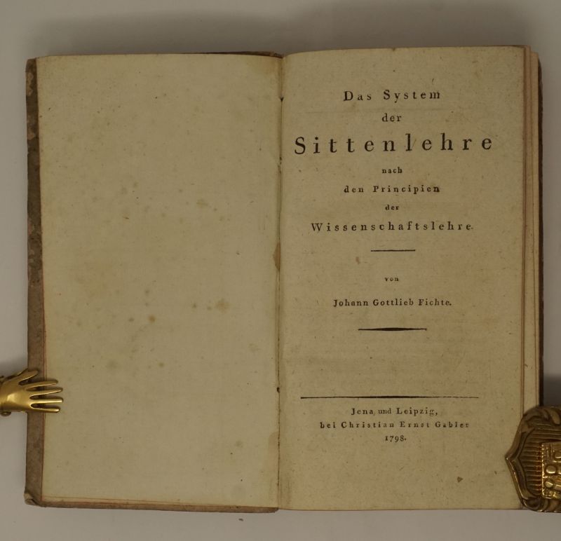 Lot 2181, Auction  123, Fichte, Johann Gottlieb, Das System der Sittenlehre 