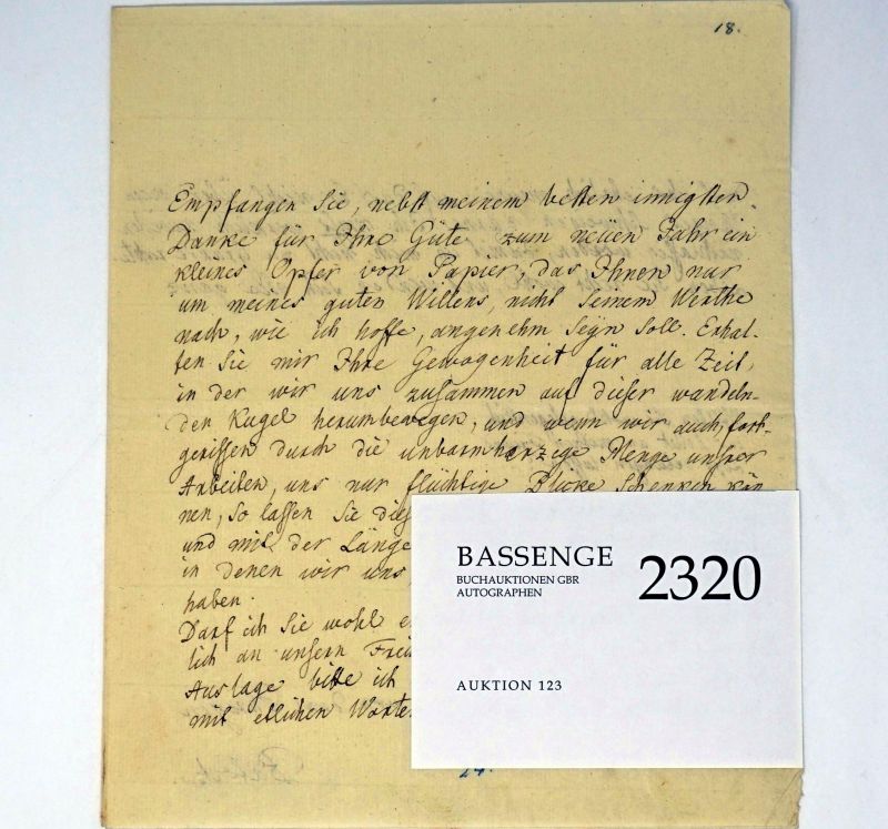 Lot 2320, Auction  123, Batsch, August, Brief 1796
