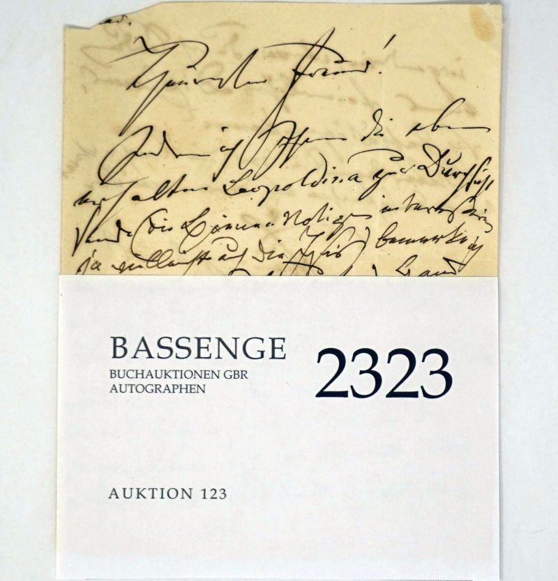 Lot 2323, Auction  123, Carus, Carl Gustav, Brief an einen Freund