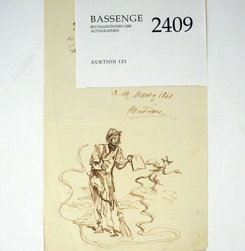 Lot 2409, Auction  123, Andrieu, Pierre, Illustrierte Quittung