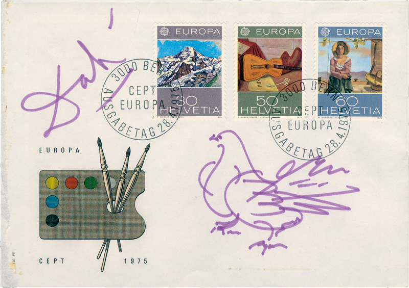 Lot 2416, Auction  123, Dali, Salvador, Filzstift-Zeichnung und Signatur 1975
