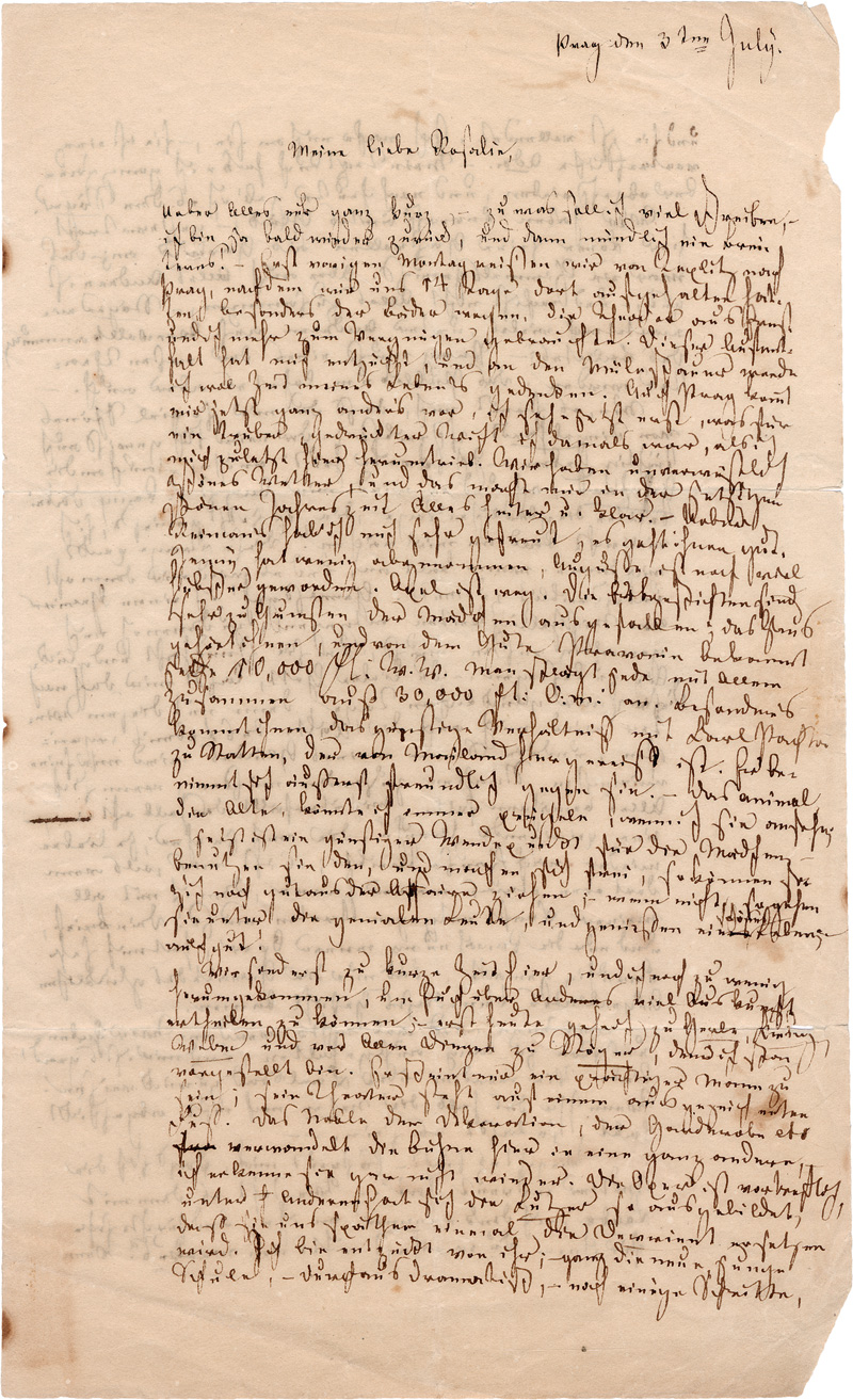 Lot 2464, Auction  123, Wagner, Richard, Brief 1834 an seine Schwester Rosalie