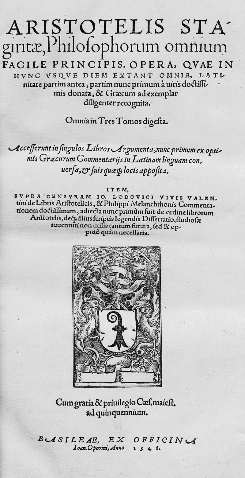 Lot 2479, Auction  123, Aristoteles, Philosophorum omnium facile principis