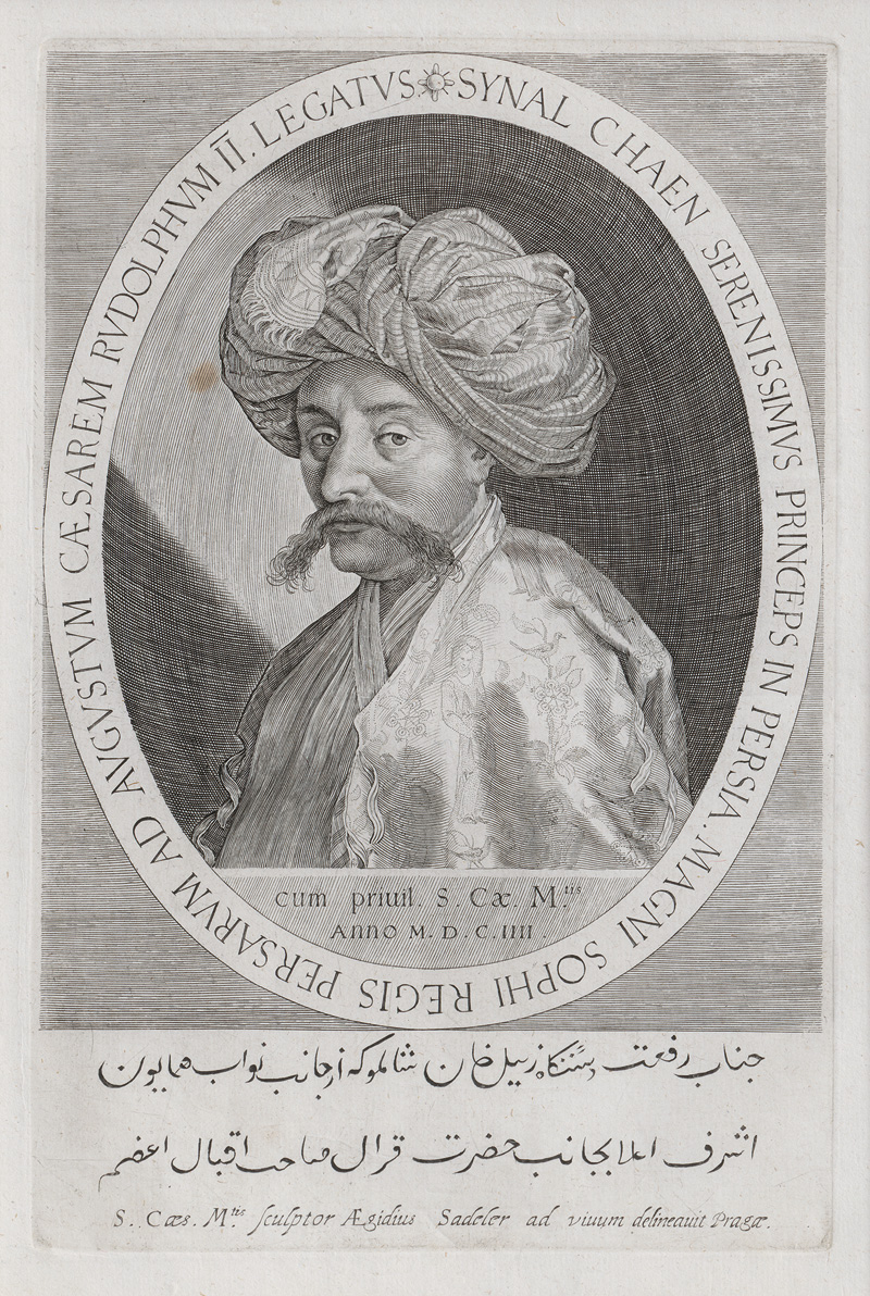 Lot 2680, Auction  123, Sadeler, Aegidius, Zeynal Khan (Synal Chaen). Der persische Botschafter am Kaiserlichen Hof Porträt in Kupferstich.