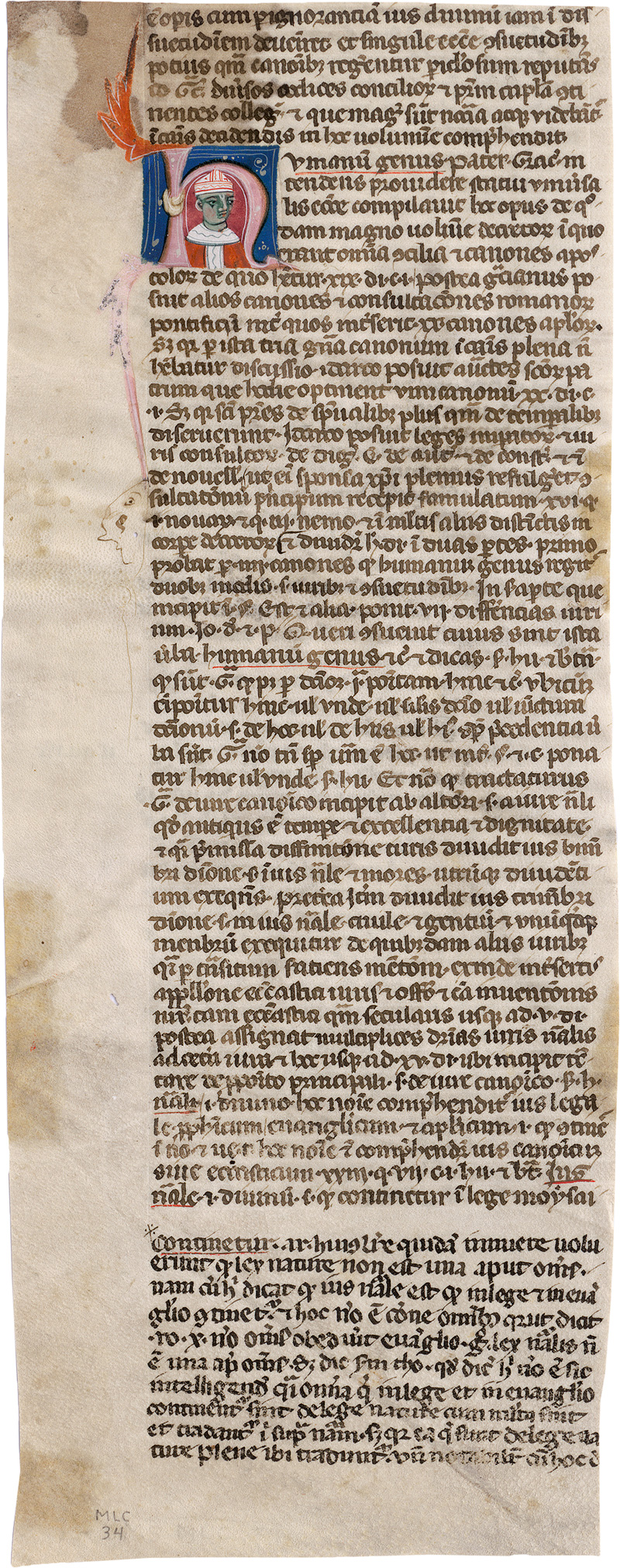 Lot 2855, Auction  123, Guido da Baysio, Rosarium decretalium. Fragmentblatt einer lateinischen Handschrift 