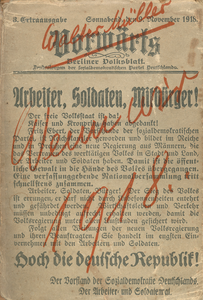 Lot 3475, Auction  123, Müller, Walter, Wenn wir 1918 ... (2 Ausgaben)