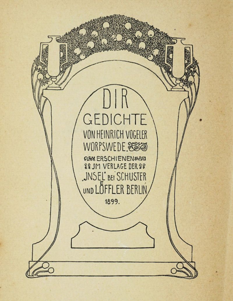 Lot 3715, Auction  123, Vogeler, Heinrich, Dir. Gedichte (Verlagsprospekt)
