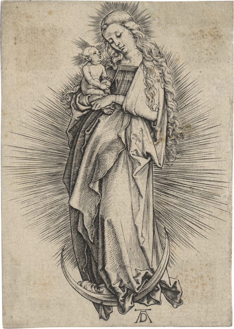 Lot 5043, Auction  123, Dürer, Albrecht, Die Jungfrau mit dem langen Haar auf der Mondsichel