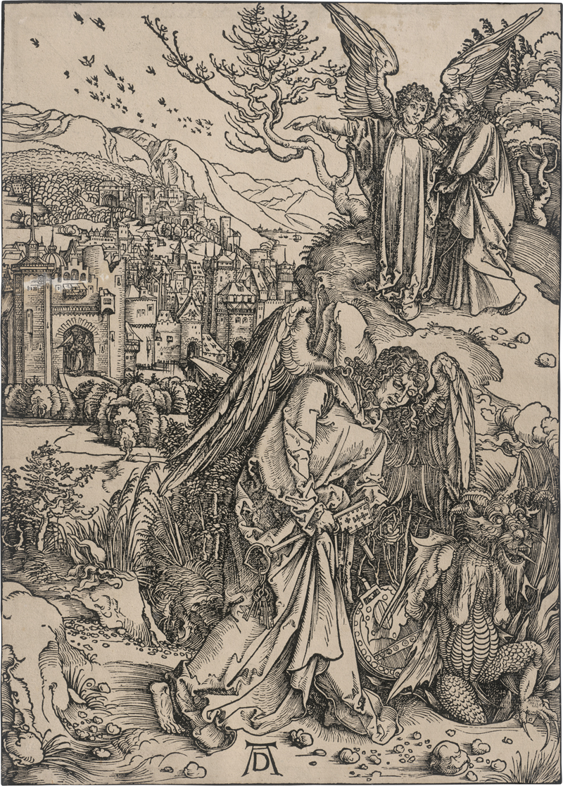 Lot 5057, Auction  123, Dürer, Albrecht, Der Engel mit dem Schlüssel zum Abgrund