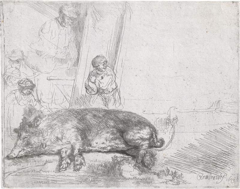 Lot 5149, Auction  123, Rembrandt Harmensz. van Rijn, Das schlafende Schwein