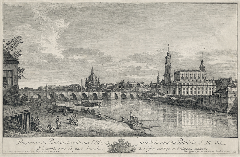 Lot 5178, Auction  123, Bellotto, Bernardo, Perspective du Pont de Dresde sur L'Elbe
